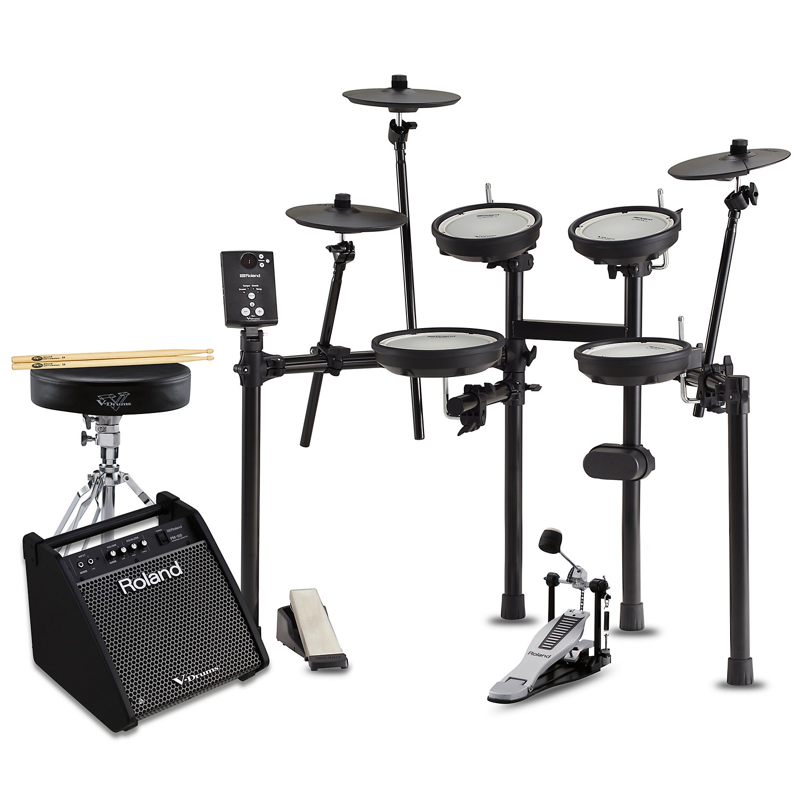 Roland Td 1dmk Electronic Drum Set With Pm100 Speaker System Premium Bundle Guitar Center