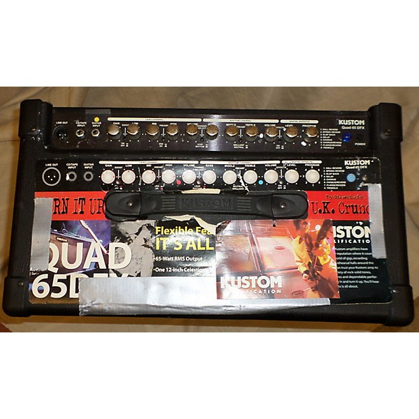 Used Kustom QUAD 65 DFX Black Guitar Combo Amp