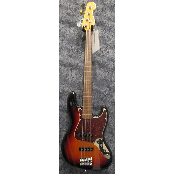Used Fender American Standard Jazz Bass Fretless 3 Tone Sunburst Electric Bass Guitar