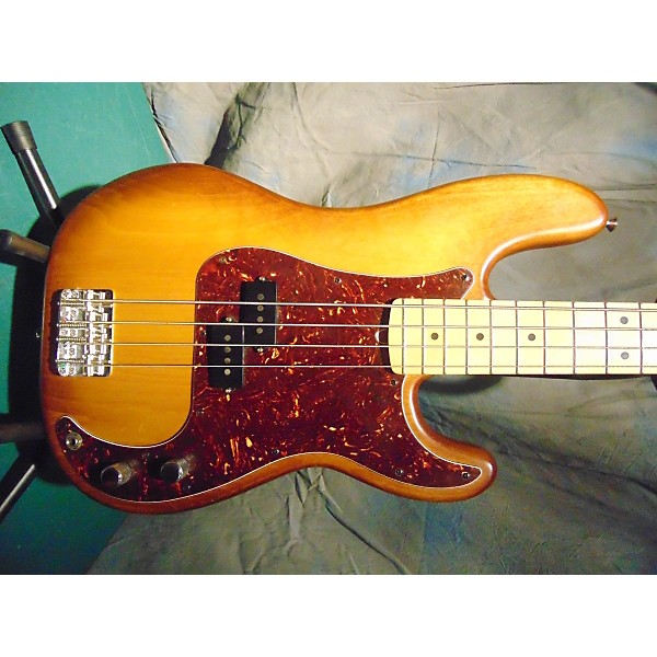 Used American Special P Bass Satin Nitro Honey Burst Electric Bass Guitar