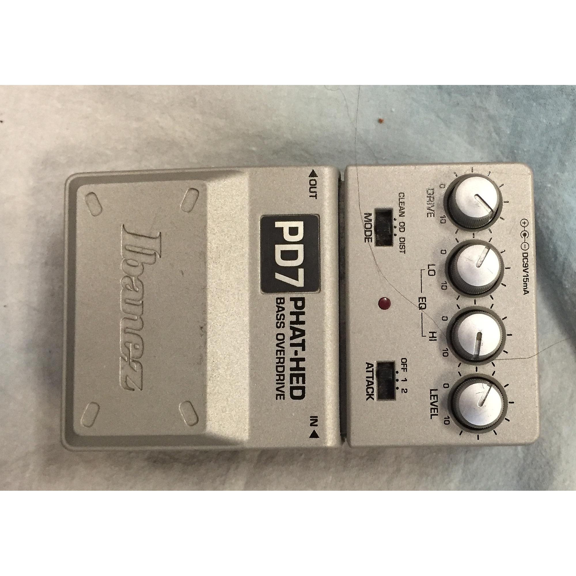Used Ibanez PD7 PHAT HEAD BASS OVERDRIVE Bass Effect Pedal