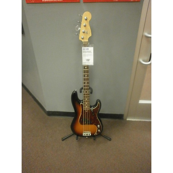 Used American Standard Precision Bass 3 Tone Sunburst Electric Bass Guitar