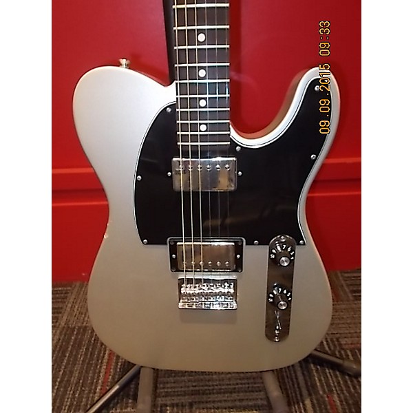 Used Blacktop Telecaster HH Silver Solid Body Electric Guitar