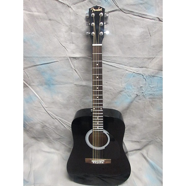 Used Fender FA100 Black Acoustic Guitar