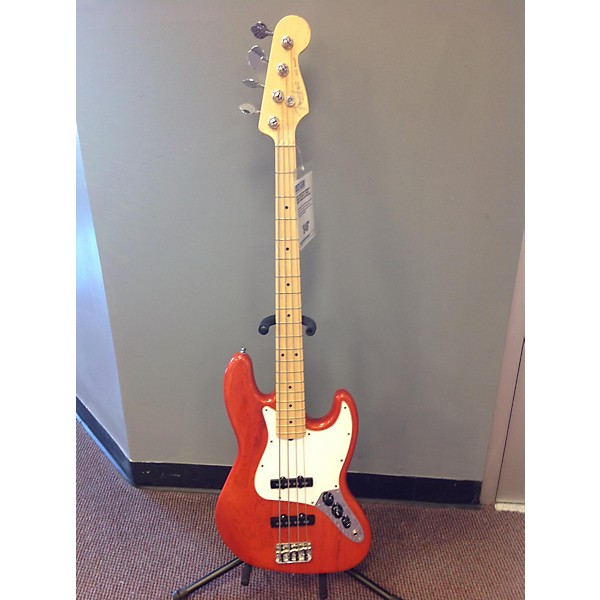Used American Series Jazz With S1 Trans Sunset Orange Electric Bass Guitar