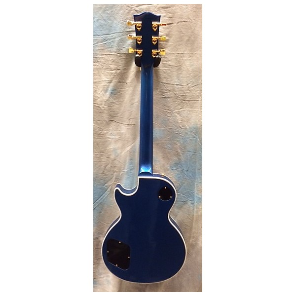 Used Les Paul Custom Metallic Blue Solid Body Electric Guitar
