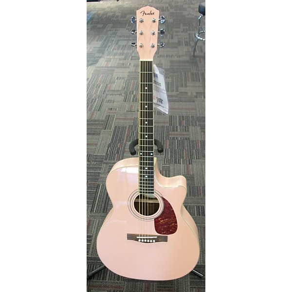 Used Fender Dga Pink Acoustic Guitar