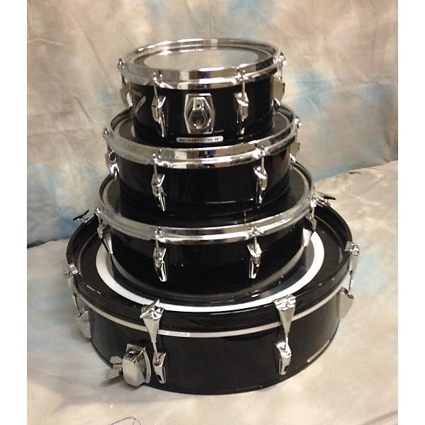 Used 5 Piece Legero Black Drum Kit