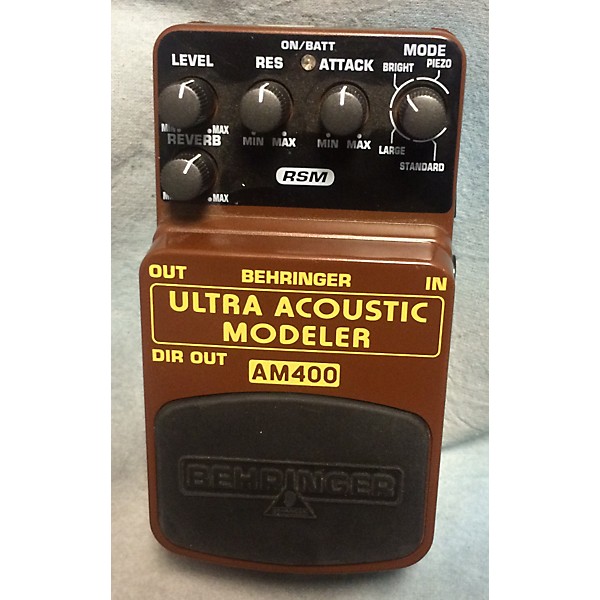 Used Behringer AM400 Ultra Acoustic Modeler Guitar Modeling Brown Pedal