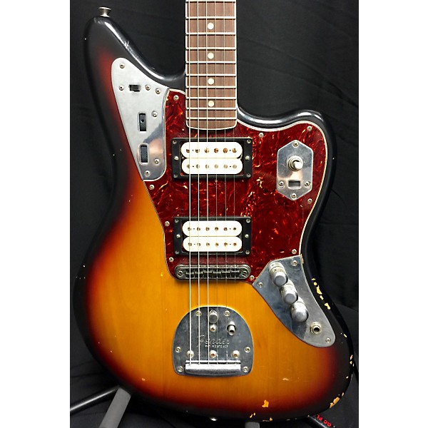 Used Fender Kurt Cobain Signature Jaguar 3 Tone Sunburst Electric Guitar