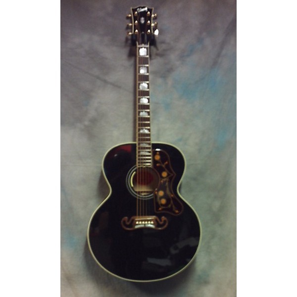 Used Gibson Custom SJ200 Ebony Acoustic Electric Guitar