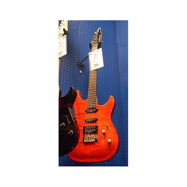 Used Used Brawley Comfort Carved Custom Design Trans Orange Solid Body Electric Guitar
