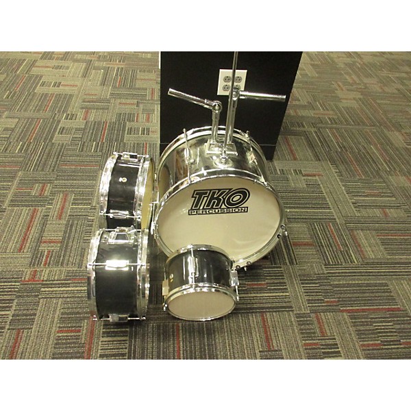 Used Tko Percussion 4 piece Small Sized Shell Pack Black Drum Kit