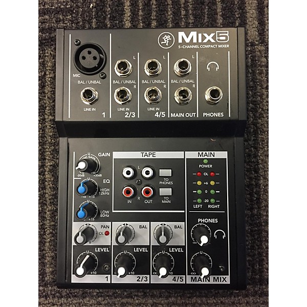 Used Mackie Mix5 Unpowered Mixer