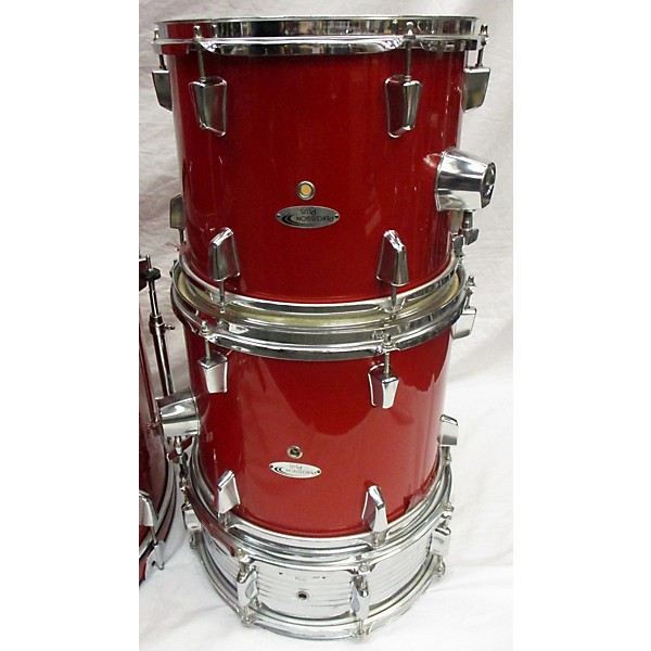Used PERCUSSION PLUS 5 piece STARTER KIT Red Drum Kit