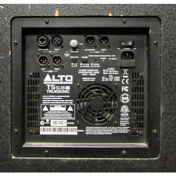 Used Alto TSSUB18 18in 1200W Powered Subwoofer