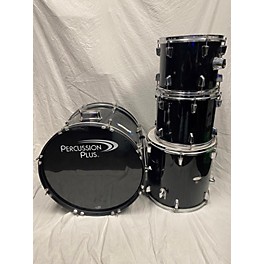 Used BOSS Used PERCUSSION PLUS 4 piece 4 PIECE SHELL KIT Black Drum Kit