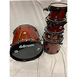 Used ddrum Used Ddrum 5 piece Journeyman Metallic Orange Drum Kit