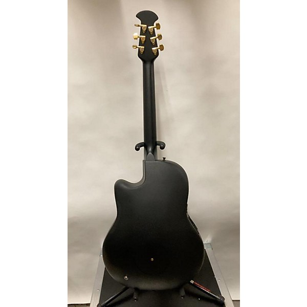 Used Ovation CS257 Celebrity Acoustic Electric Guitar Trans Black