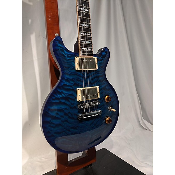 Used David Thomas McNaught Vintage Double Cutaway Diamond Quilt Maple Custom Blue Solid Body Electric Guitar