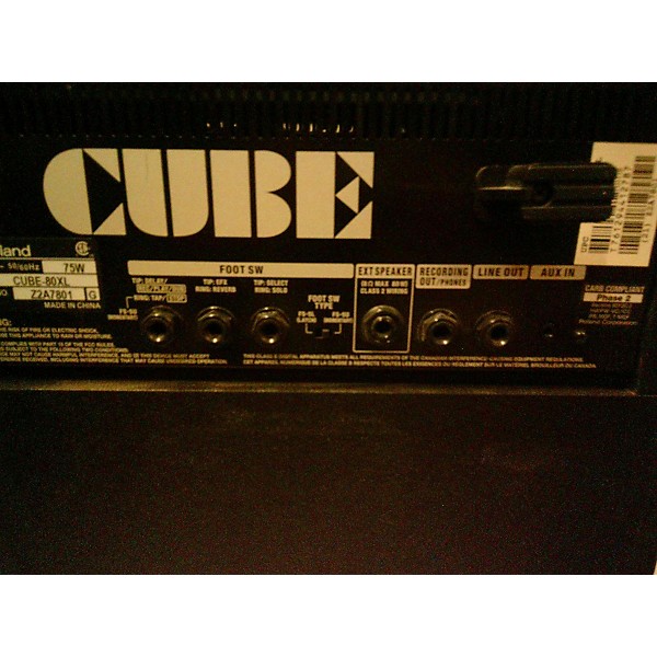 Used Roland Cube 80XL 80W 1x12 Guitar Combo Amp