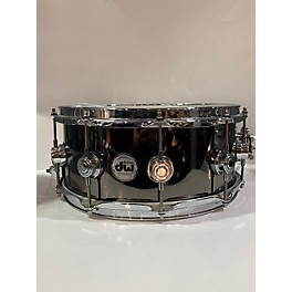 Used DW Used DW 5.5X14 Collector's Series Black Nickel Over Brass Metal SNARE DRUM Drum Chrome