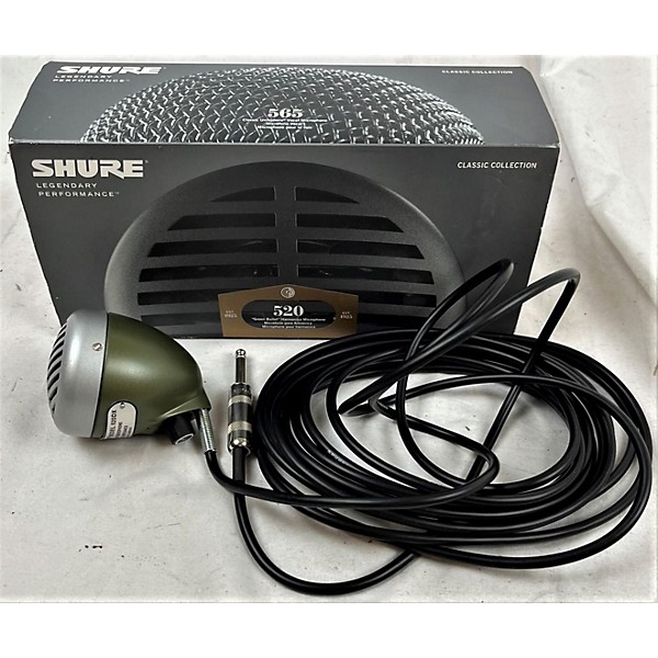 Used Shure 520DX Green Bullet Dynamic Microphone