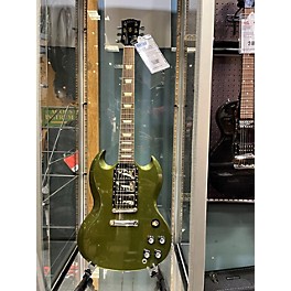 Used Gibson Custom Used 2020 Gibson Custom Sg Std Fat Neck 3pup Antique Metallic Teal Solid Body Electric Guitar