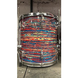 Vintage Univox Vintage 1960s Ludwig 3 piece Downbeat 3 Piece Kit Psychedelic Red Drum Kit