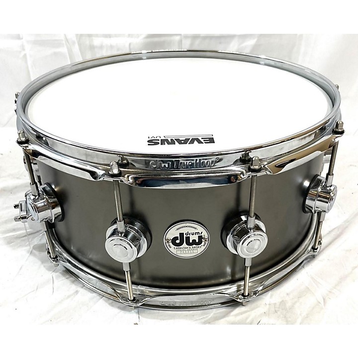 Used DW 6.5X14 Collector's Series Satin Black Over Brass Snare Drum