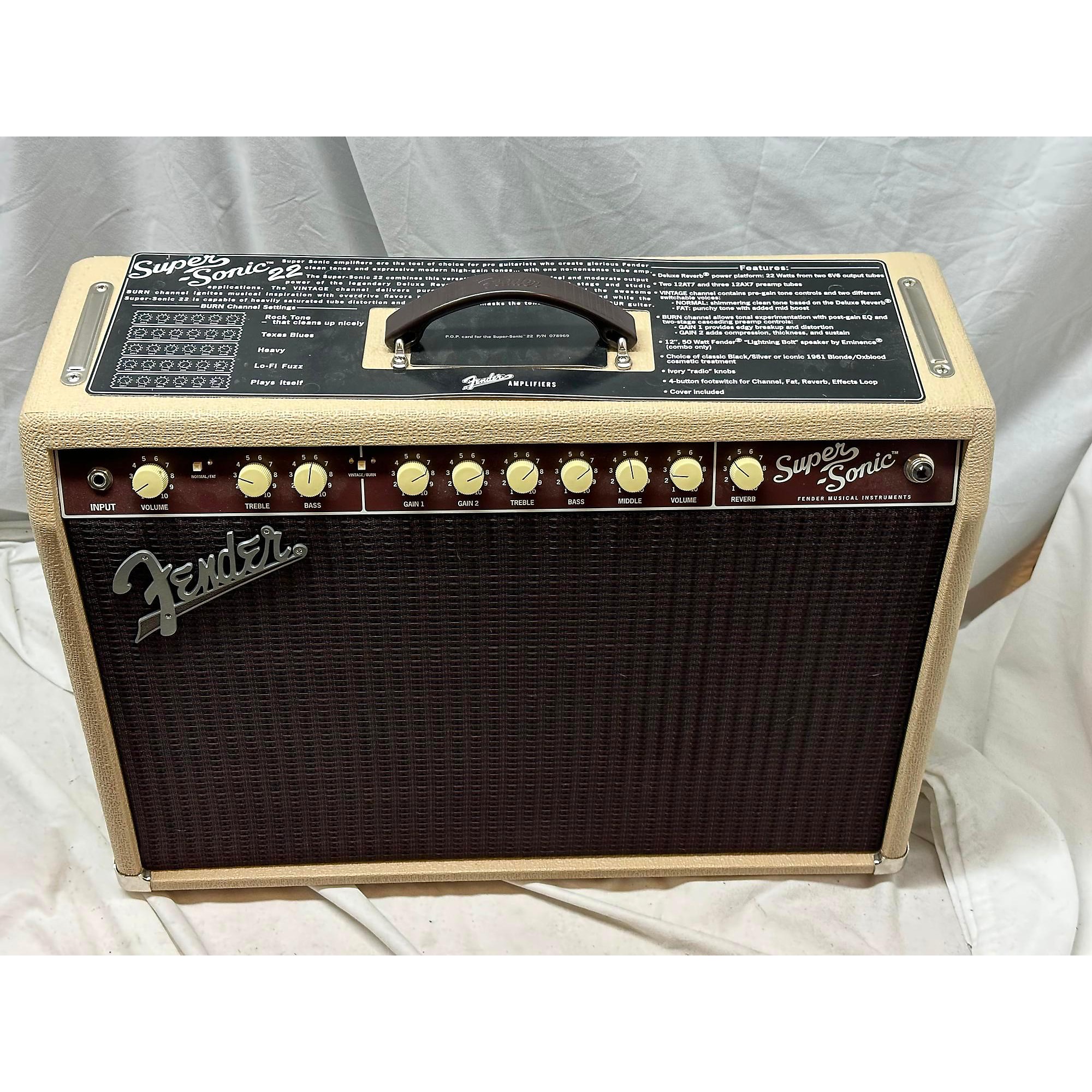 Used Fender Super Sonic 22 22W Tube Guitar Amp Head | Guitar Center