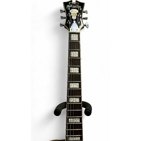 Used D,angelico PREMIER DAPSSSBKCSCB Black Hollow Body Electric Guitar