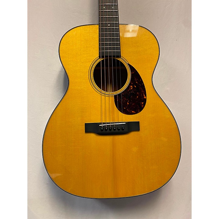 Used Martin Custom Shop OM18 Adirondack Acoustic Guitar Natural