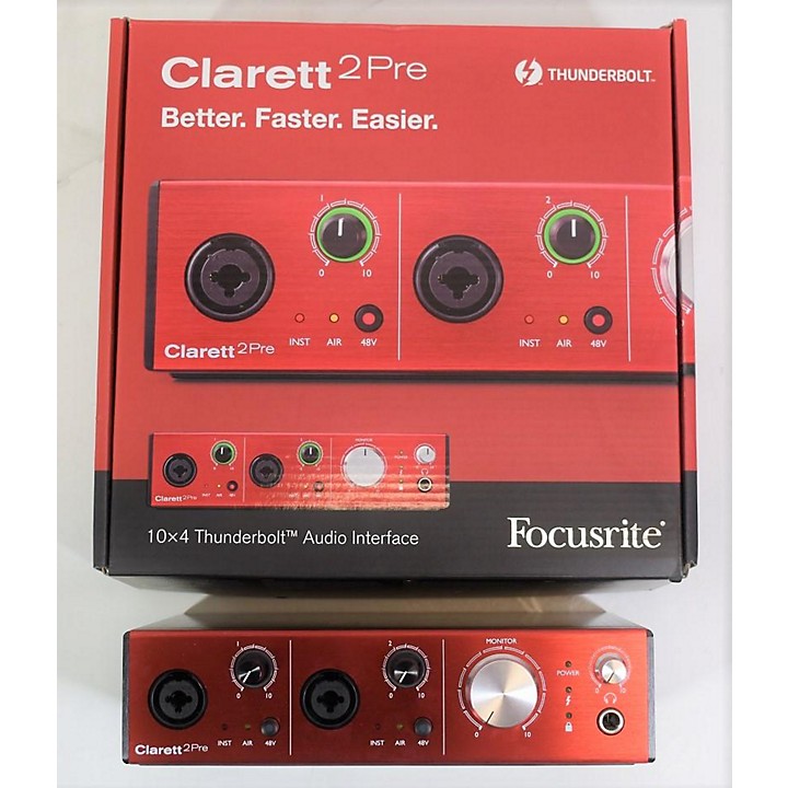 Focusrite Clarett 2Pre Thunderbolt 絶大な人気を誇る www