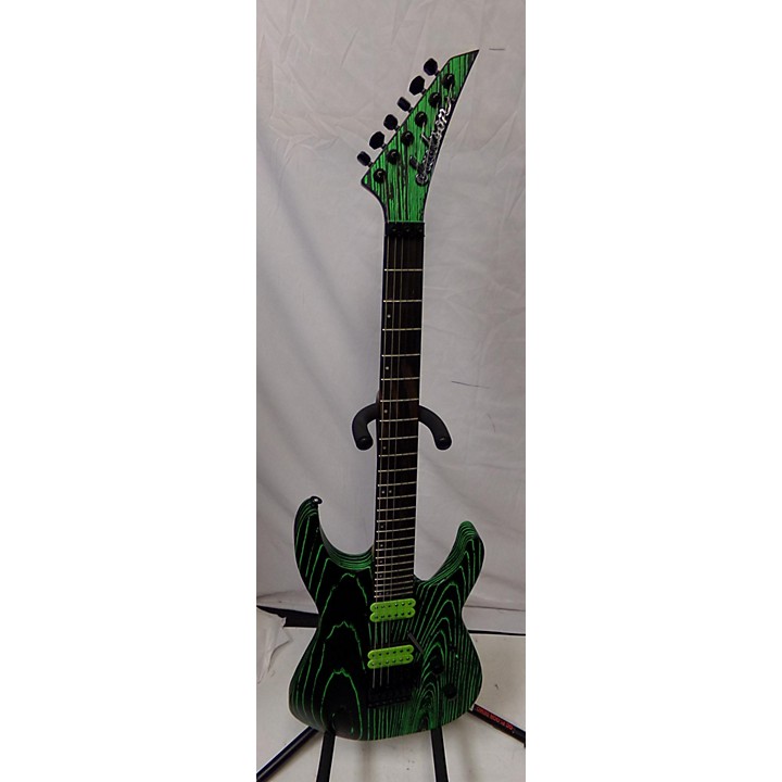 Used Jackson DK3 PRO DINKY Solid Body Electric Guitar Green Glow
