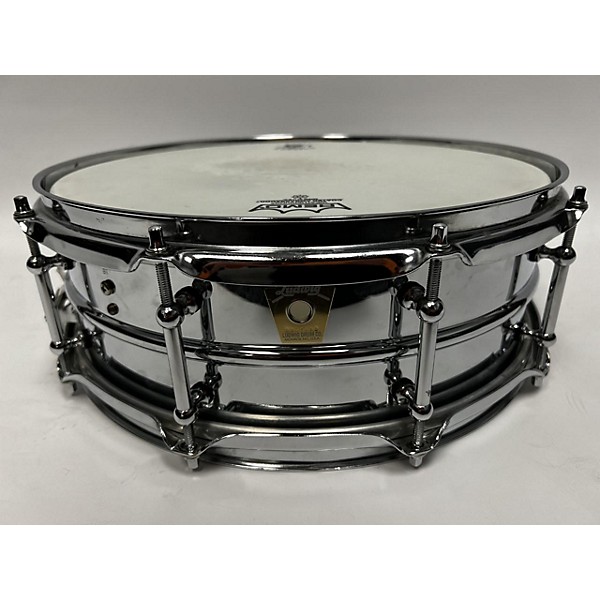 Used Ludwig 5X14 LB400BT Supraphonic Chrome Over Brass Drum