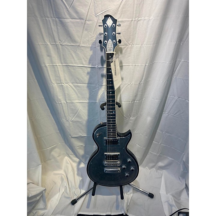 Used Zemaitis AC CUSTOM Solid Body Electric Guitar BLACK AND METAL