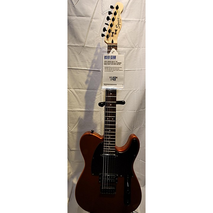 Used Squier Bullet HS Telecaster Solid Body Electric Guitar Metallic