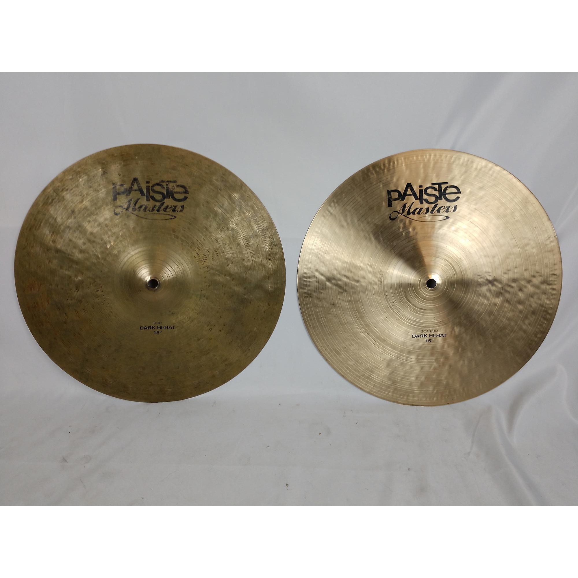 Used Paiste 15in Masters Dark Hihat Pair Cymbal