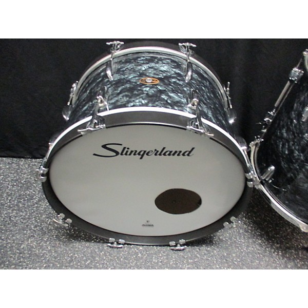 Vintage Vintage 1960s Slingerland 3 piece Sound King BLACK DIAMOND PEARL Drum Kit