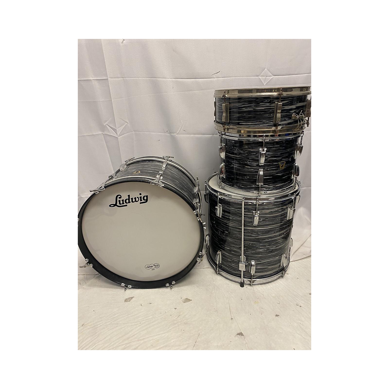 Used Ludwig 1950s 1950's BLACK OYSTER 4PC Drum Kit BLACK OYSTER