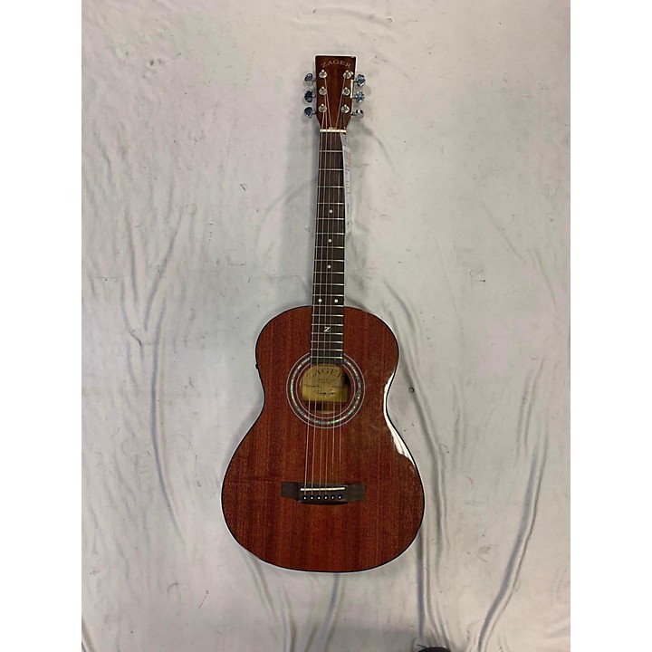 Used Zager TRAVEL E/N PARLOR MAHOGANY Acoustic Electric Guitar Guitar