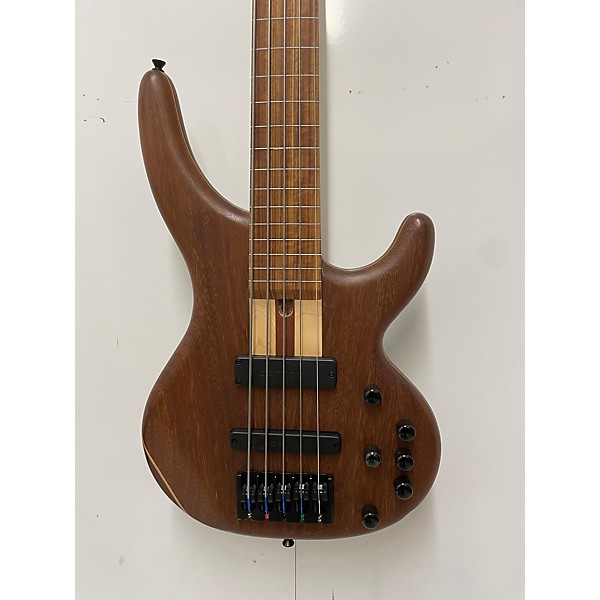 Used Used Petrounov Custom Double Cut Natural Mahogany Electric Bass Guitar