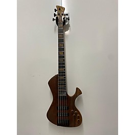 Used Sabian Used Quintino Custom Single Cut Natural Walnut Electric Bass Guitar