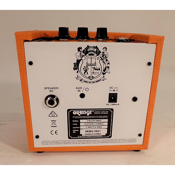 Used Orange Amplifiers Crush Mini Battery Powered Amp