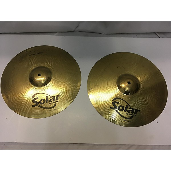 Used Solar by Sabian 14in Hi Hats Pair Cymbal
