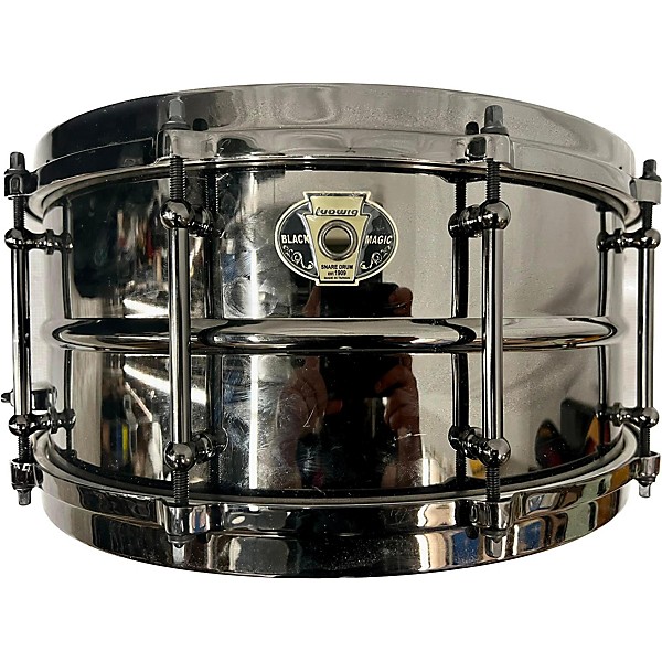 Used Ludwig 14X6.5 Black Magic Snare Drum Guitar Center