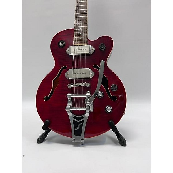 Used Epiphone Wildkat With Bigsby Hollow Body Electric Guitar Wine Red
