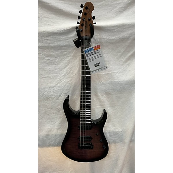 Used Sterling by Music Man Used Sterling By Music Man John Petrucci JP157D 7 String EMINENCE PURPLE FLAME Solid Body Elect...