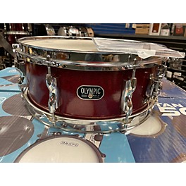 Used Olympic Used Olympic 5X14 SNARE Drum RED SPARKLE